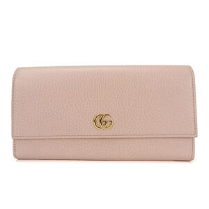 GUCCI Pink Leather GG Marmont Wallet